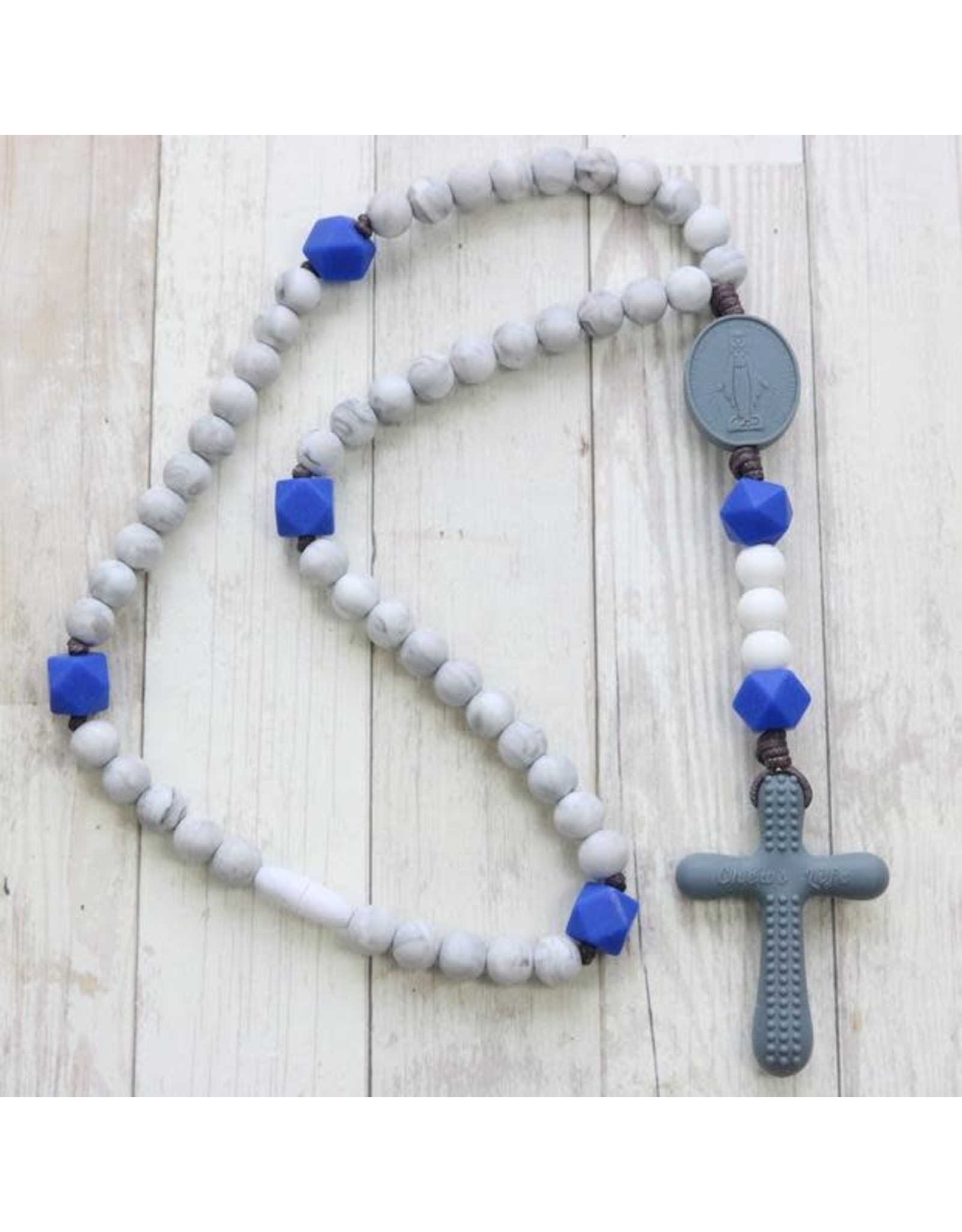 Chews Life Chews Life Rosary - Marble and Blue