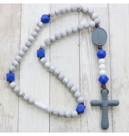 Chews Life Chews Life Rosary - Marble and Blue