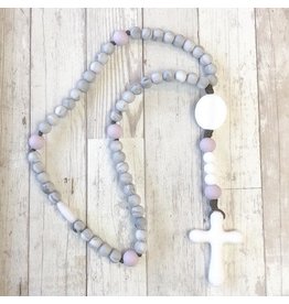 Chews Life Chews Life Rosary - Marble and Lilac