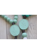 Chews Life Chews Life Rosary - Mint and Gray