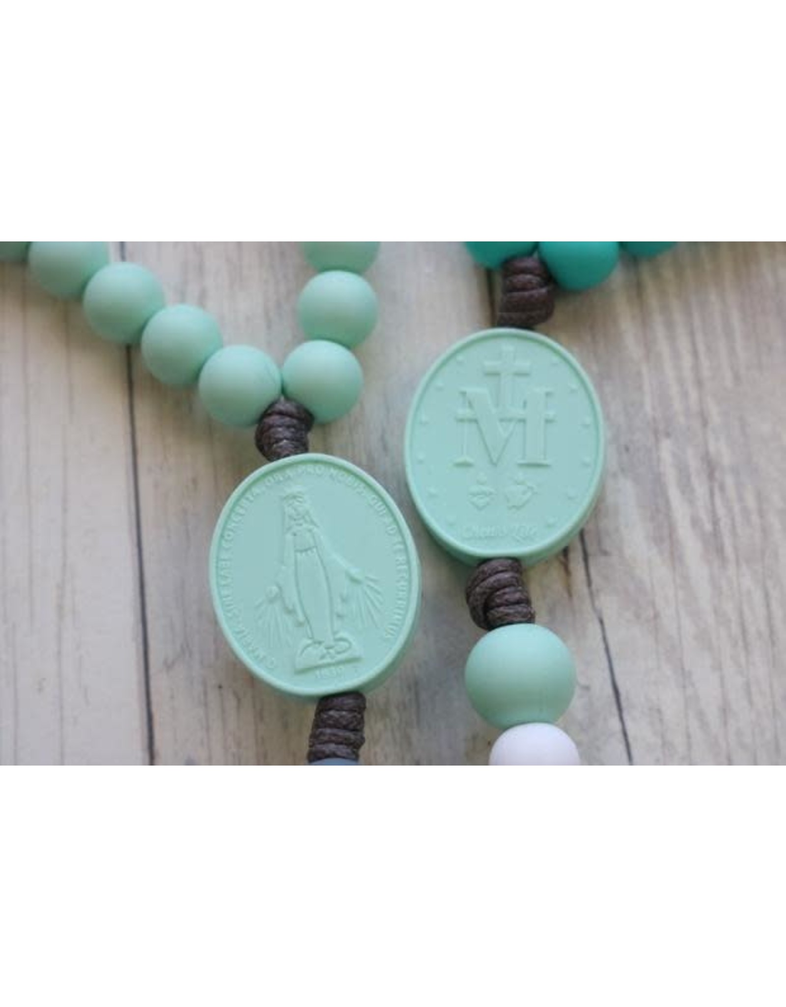 Chews Life Chews Life Rosary - Mint and Gray