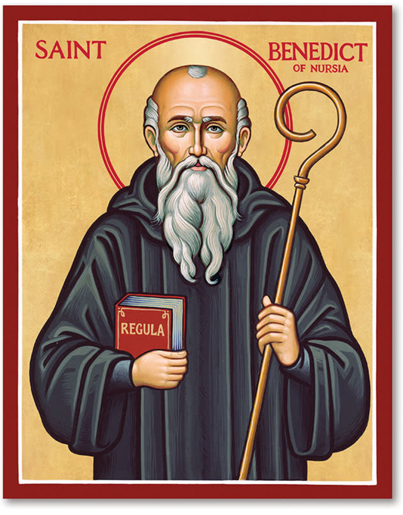Monastery Icons St. Benedict of Nursia Icon, 8”x10”