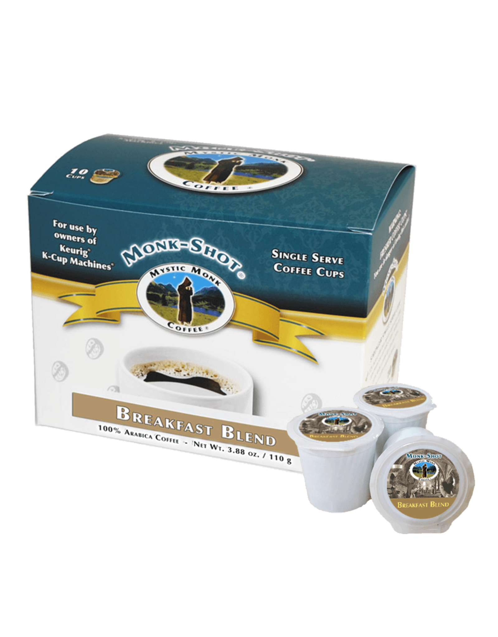 Mystic Monk Mystic Monk Breakfast Blend Single Serve Coffee Cups (10 Cups)