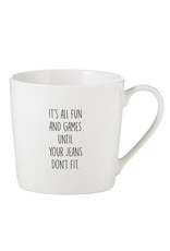 Santa Barbara Designs CAFÉ MUG - JEANS DON'T FIT