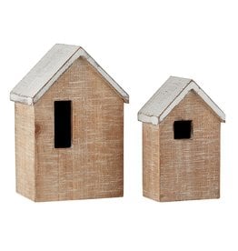 Heartfelt - Made with Love Blank Wooden House with LED Tealight - Small
