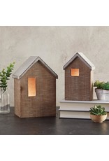 Heartfelt - Made with Love Blank Wooden House with LED Tealight - Small