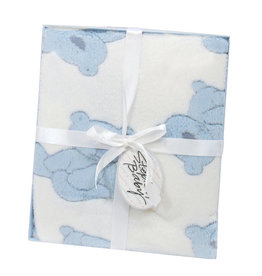 Boxed Plush Bear Baby Blanket - Blue