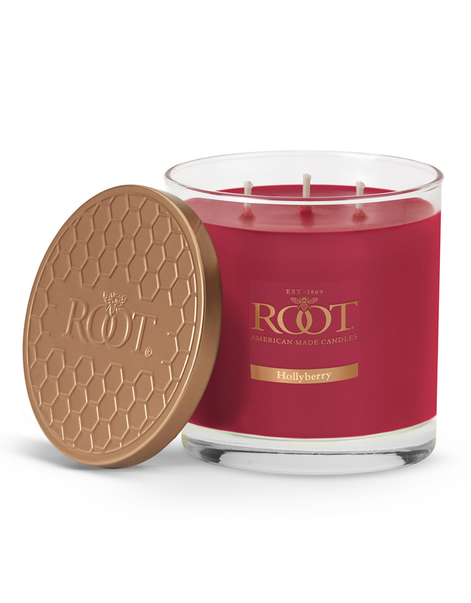 3 Wick 12 oz Hive Candle - Hollyberry