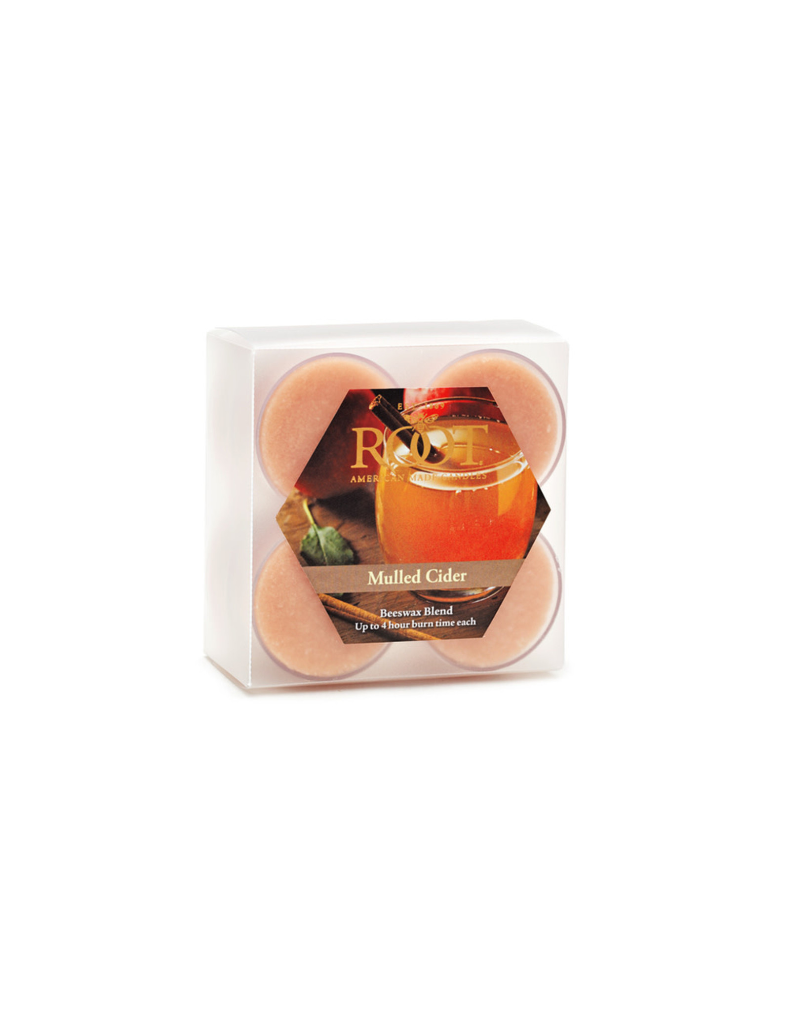 Beeswax Blend Tea Light Set of 8 Candles - Mulled Cider