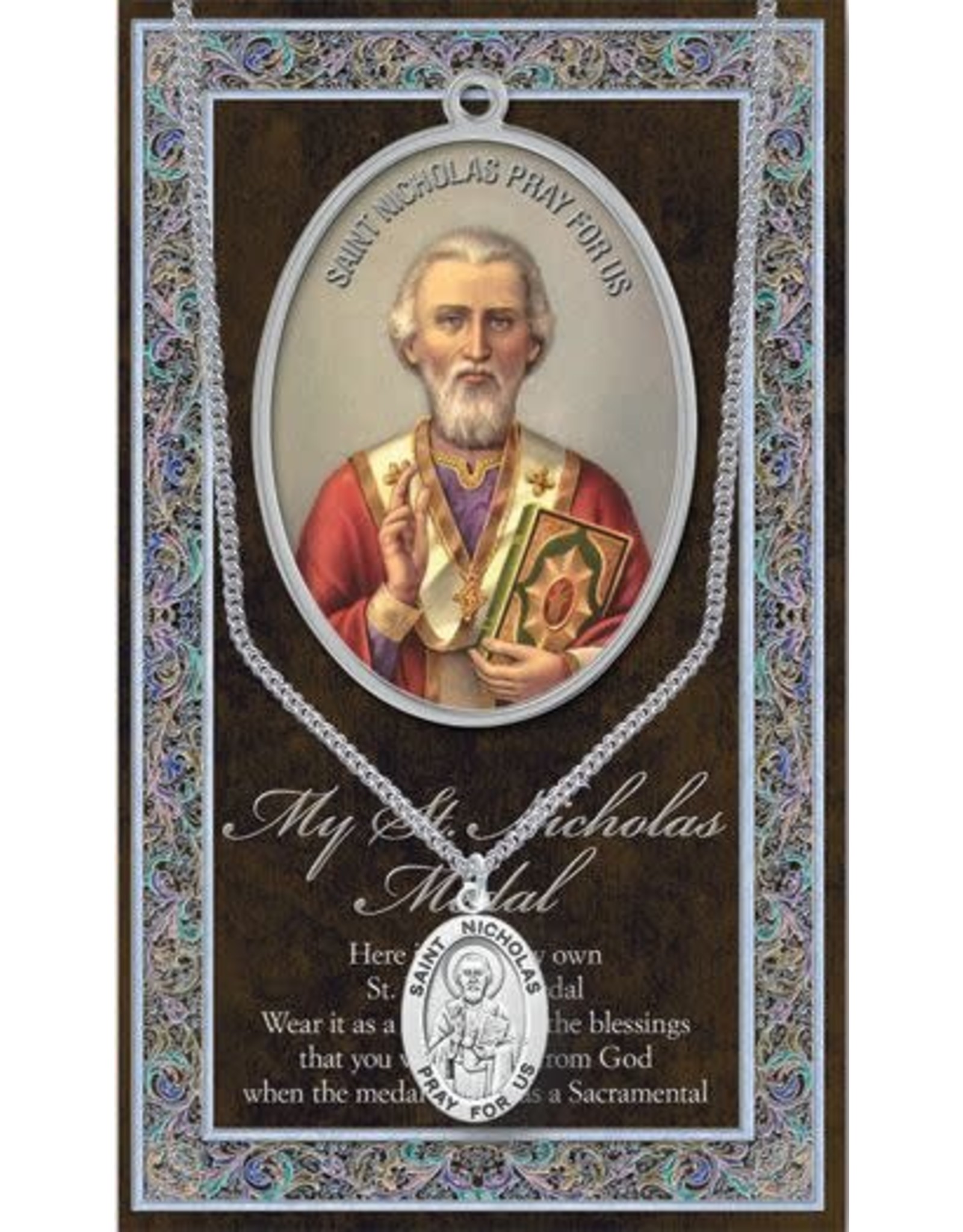 Hirten Saint Medal with Prayer Card - St. Nicholas