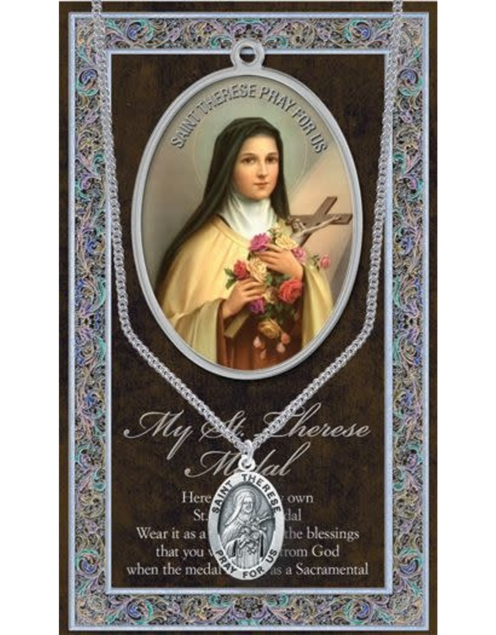 Hirten Saint Medal with Prayer Card - St. Therese