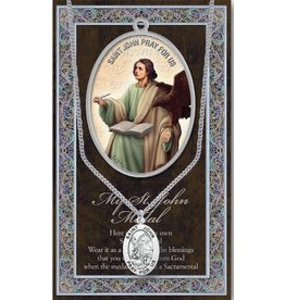 Hirten Pewter Saint Medal with Prayer Card - St. John