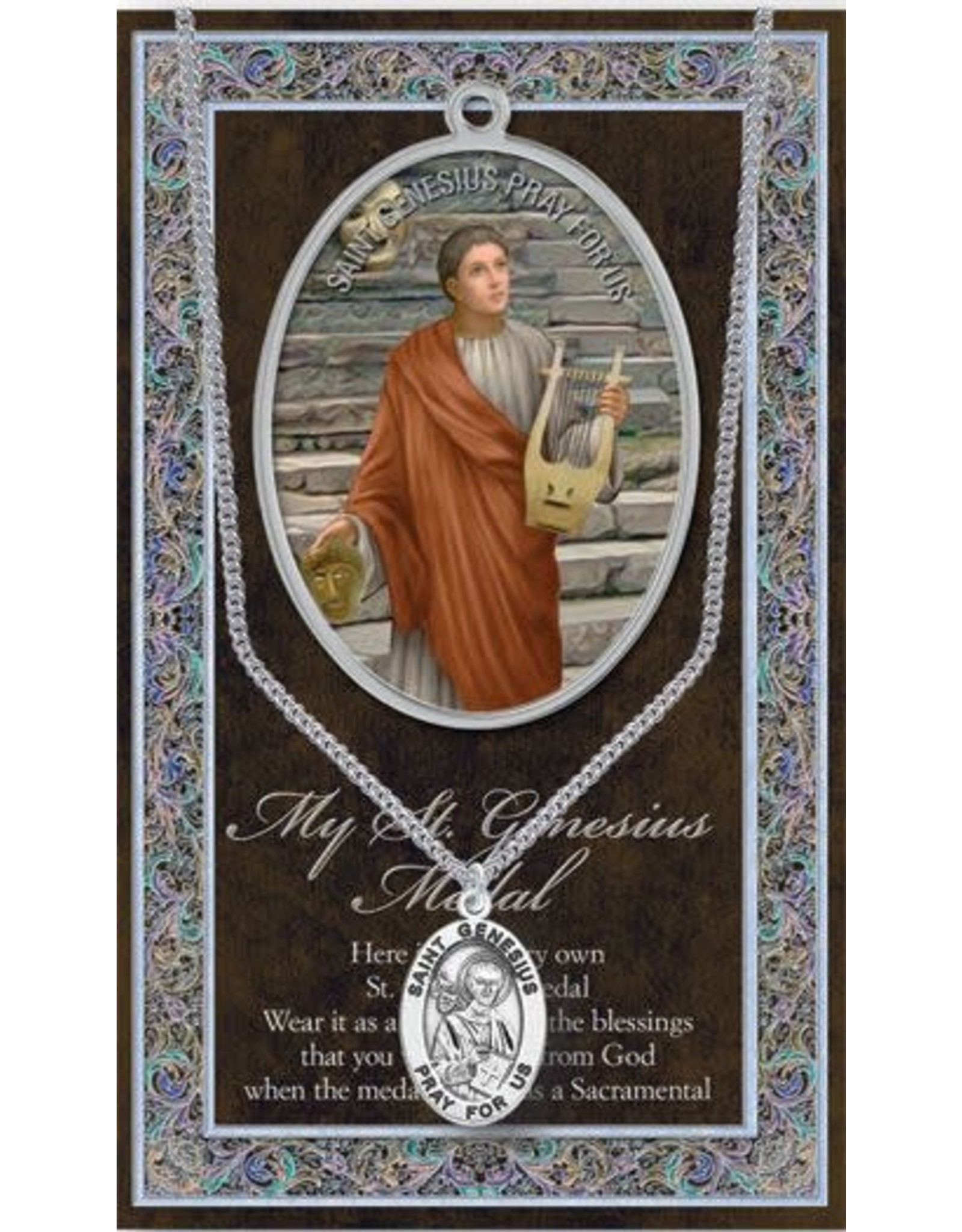 Hirten Saint Medal with Prayer Card - St. Genesius