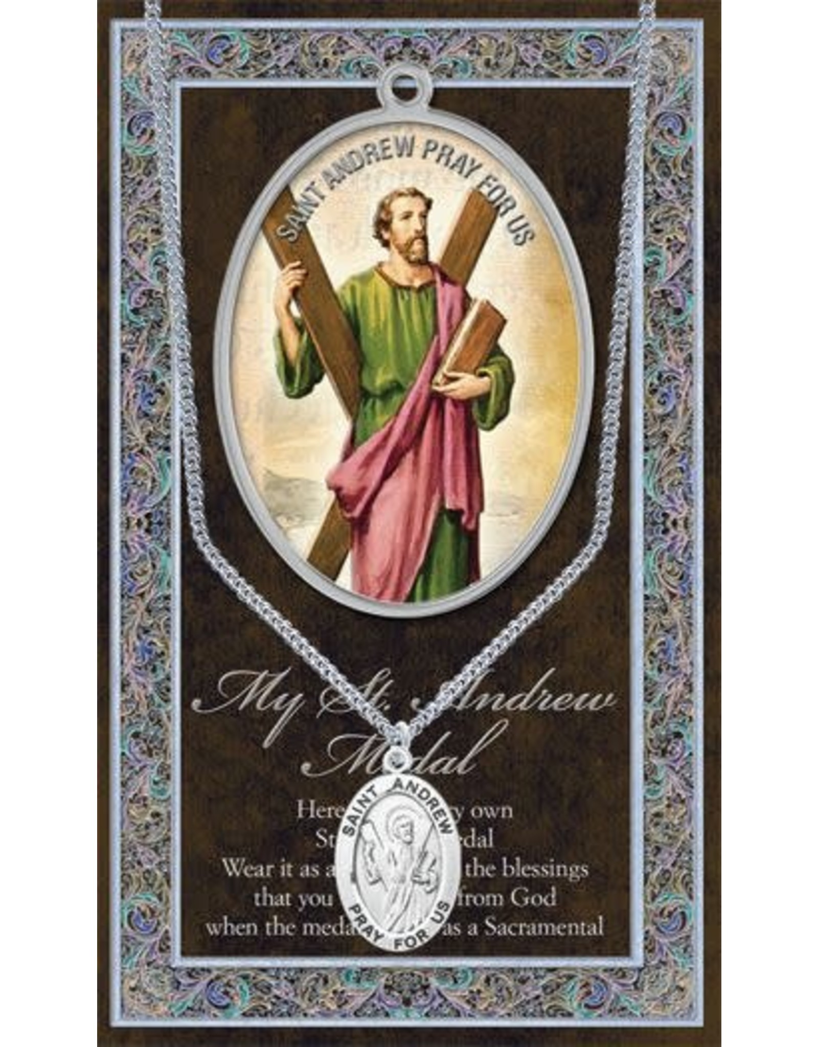 Hirten Saint Medal with Prayer Card - St. Andrew