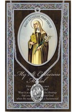 Hirten Saint Medal with Prayer Card - St. Catherine