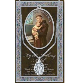 Hirten Pewter Saint Medal with Prayer Card - St. Anthony