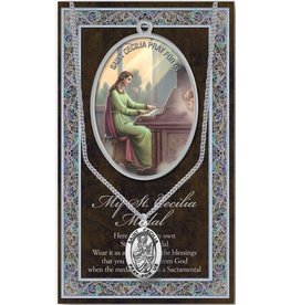 Hirten Saint Medal with Prayer Card - St. Cecilia