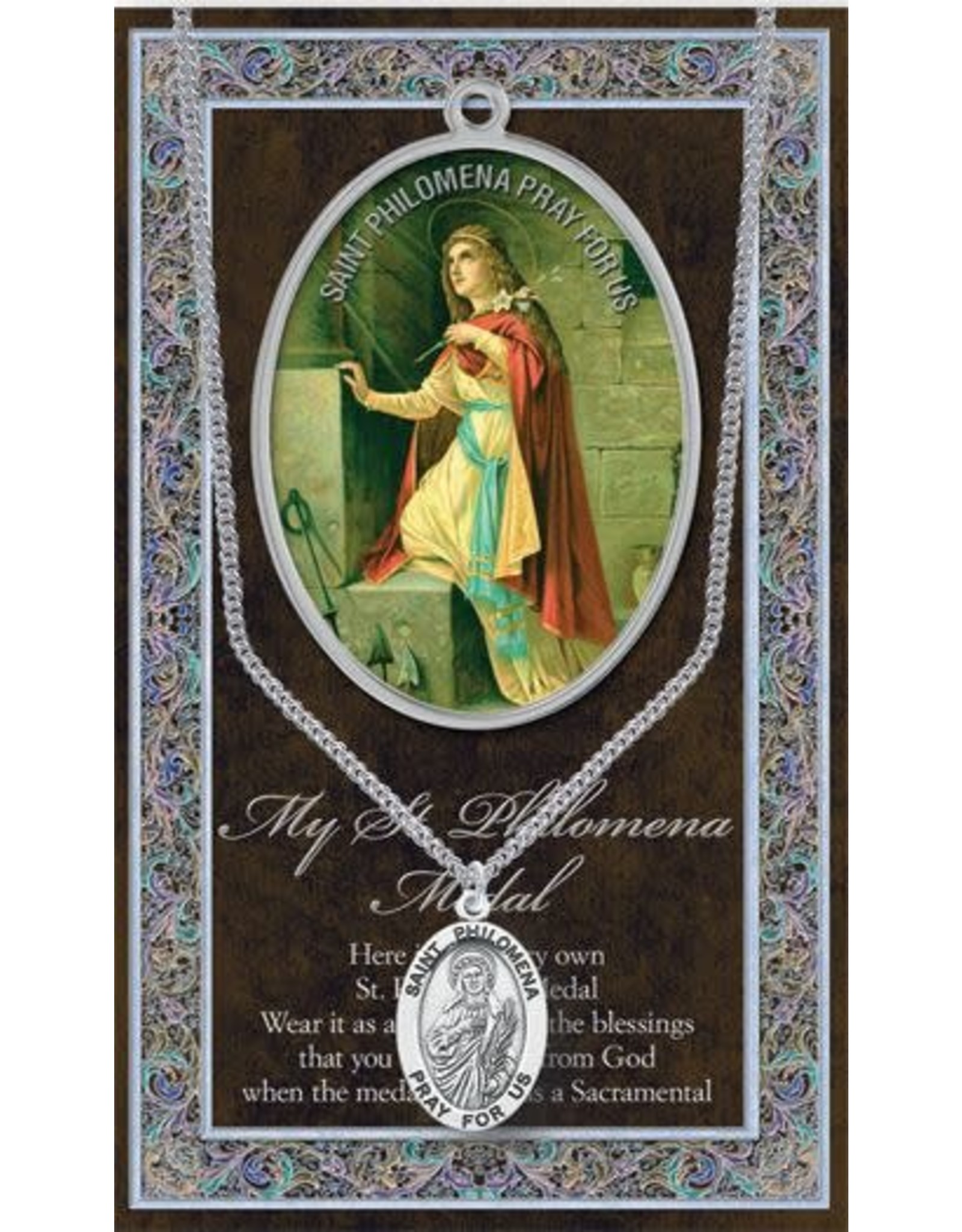 Hirten Saint Medal with Prayer Card - St. Philomena