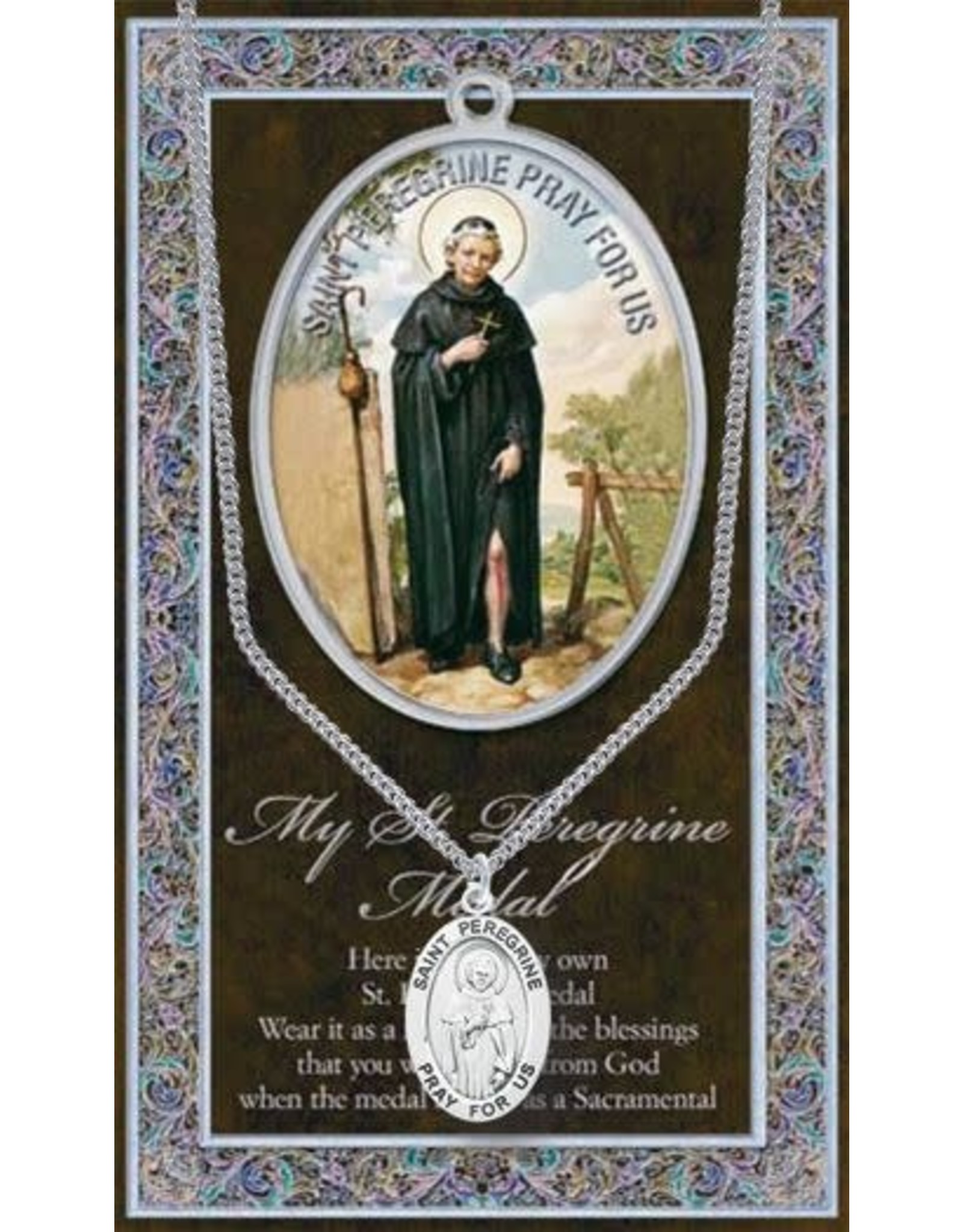 Hirten Saint Medal with Prayer Card - St. Peregrine