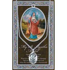Hirten Saint Medal with Prayer Card - St. Agatha