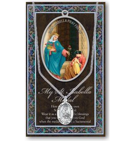 Hirten Saint Medal with Prayer Card - St. Isabella