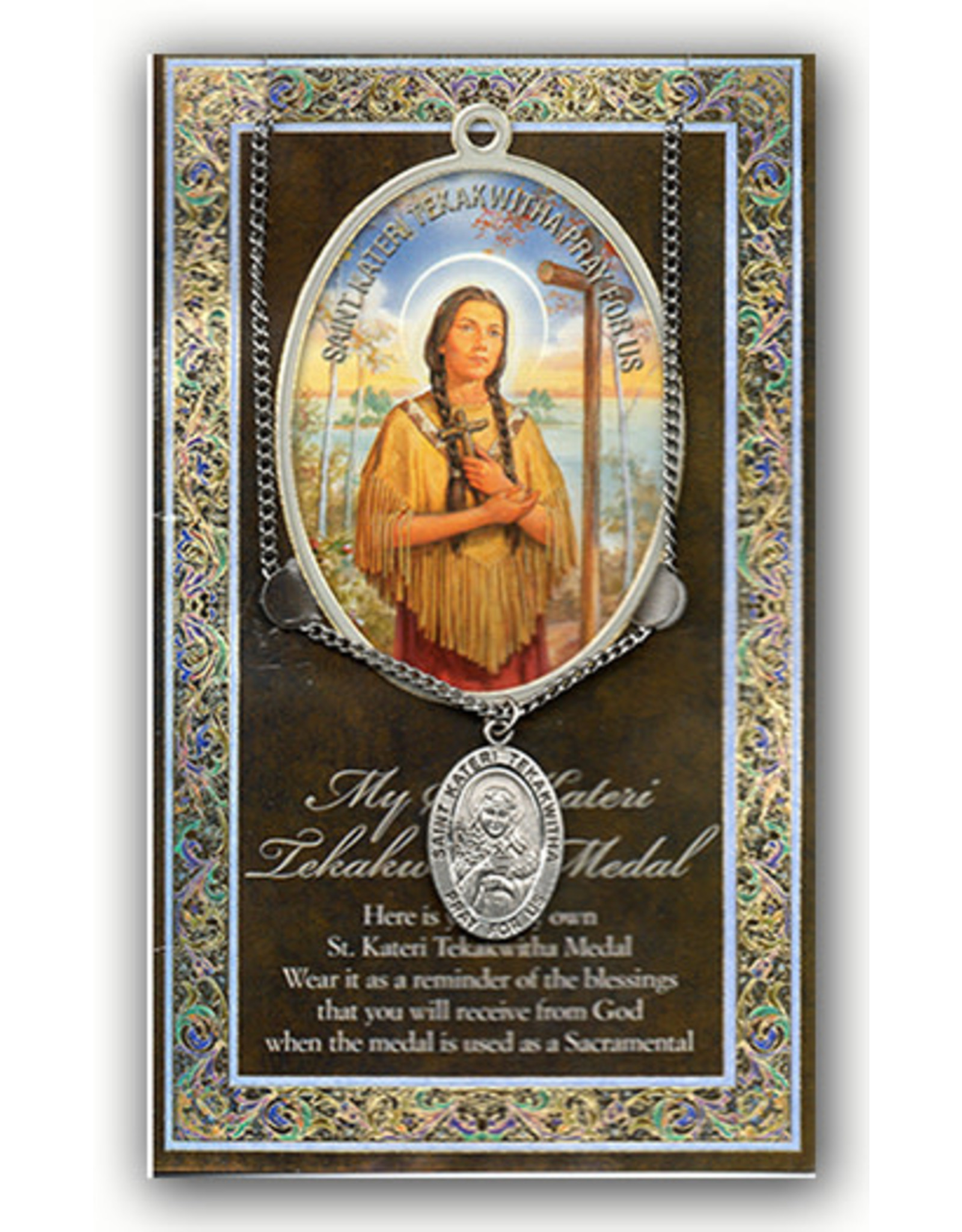 Hirten Saint Medal with Prayer Card - St. Kateri