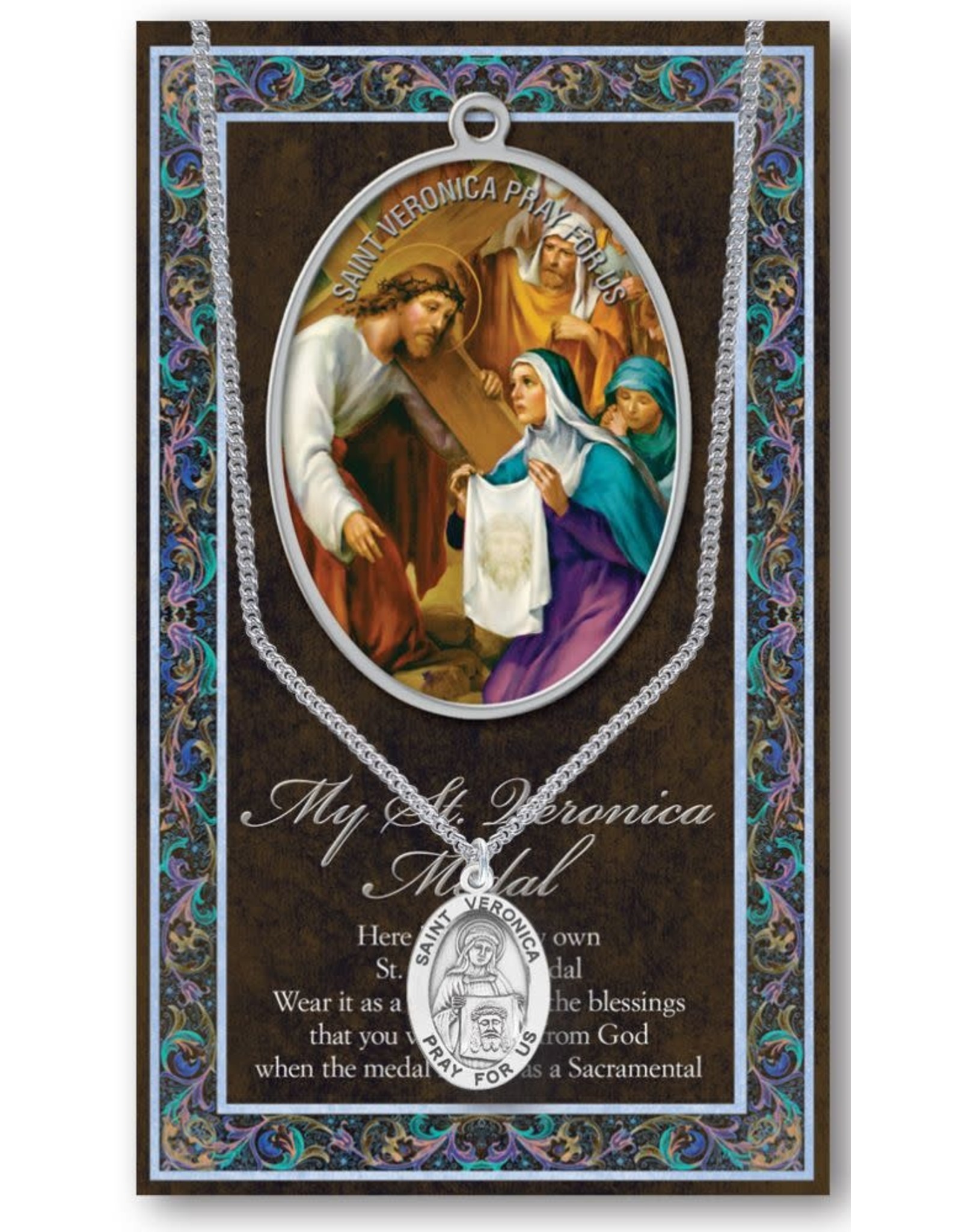 Hirten Saint Medal with Prayer Card - St. Veronica