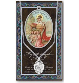 Hirten Saint Medal with Prayer Card - St. Sophia