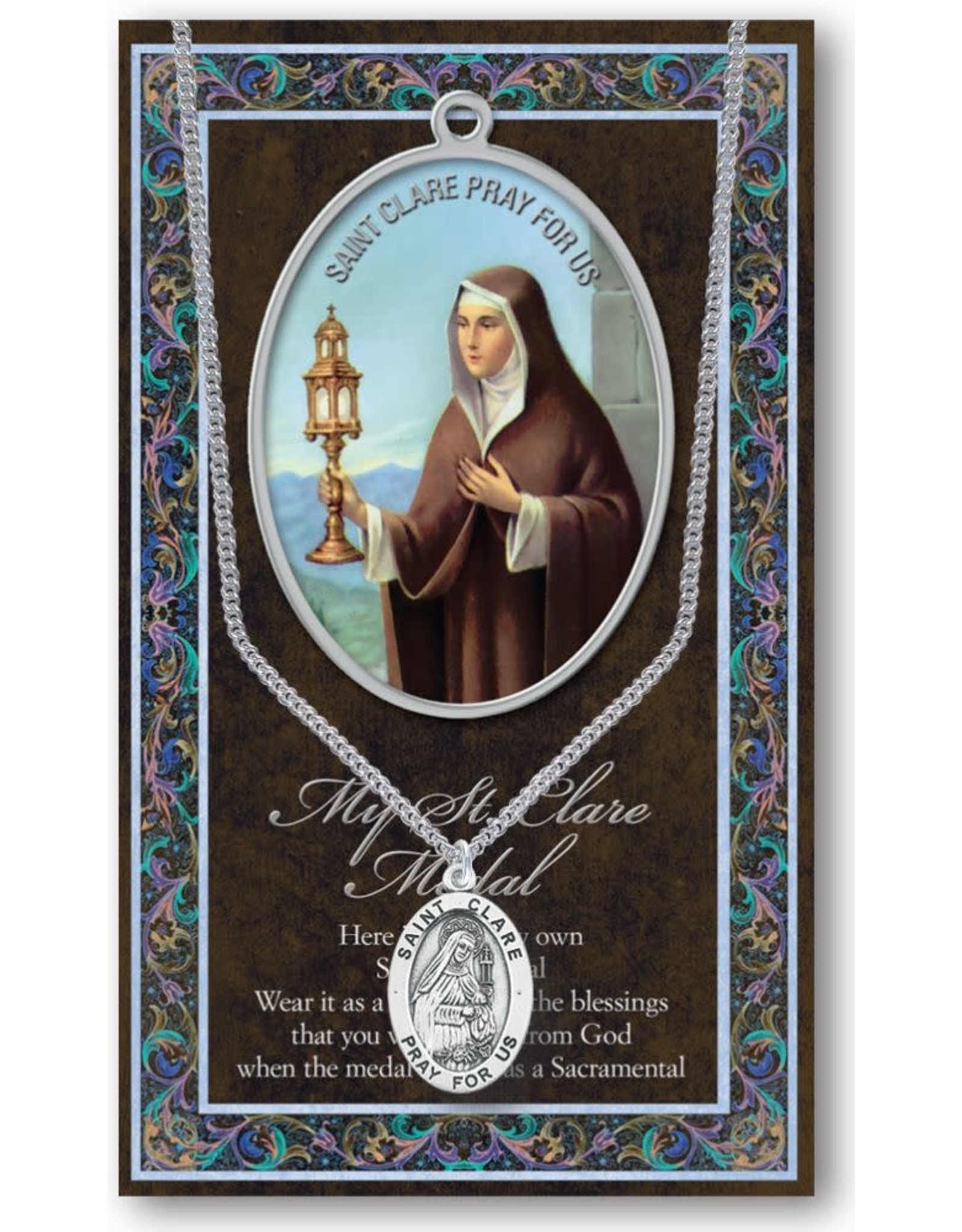 Hirten Saint Medal with Prayer Card - St. Clare