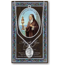 Hirten Saint Medal with Prayer Card - St. Clare