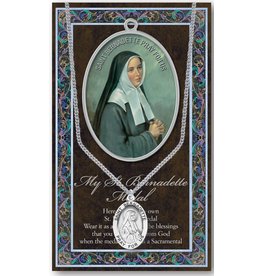 Hirten Saint Medal with Prayer Card - St. Bernadette