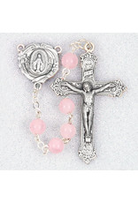 Hirten 6mm Rose Quartz Bead Rosary, Boxed