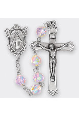 Hirten 7mm Crystal Bead Rosary, Boxed