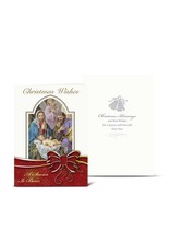 Hirten Christmas Wishes Nativity with Holy Angels Card