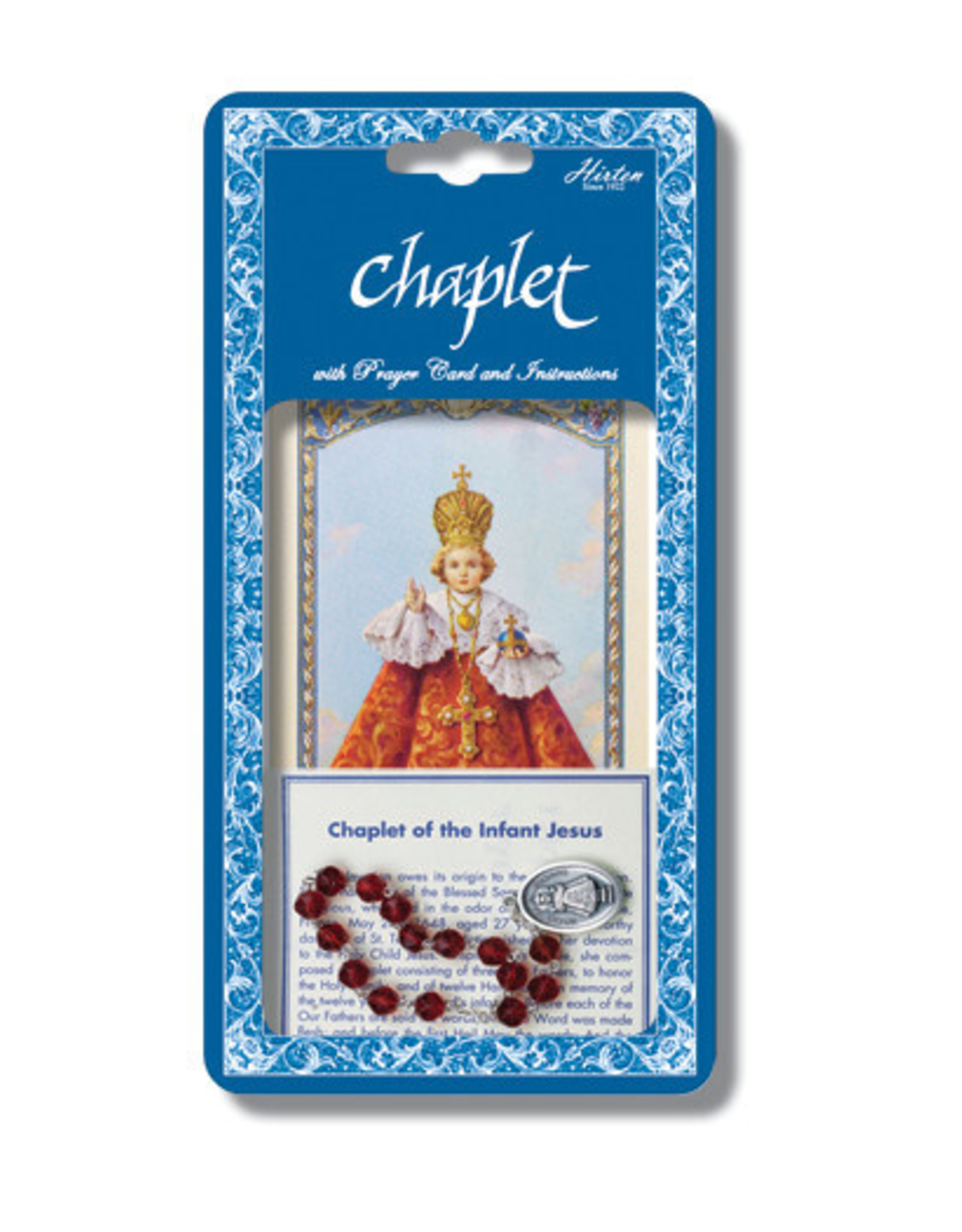 Hirten Infant of Prague Chaplet with Prayer Card and Instructions
