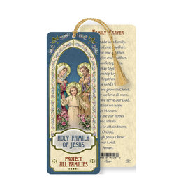 Hirten Laminated Gold Foil Bookmark - Holy Family of Jesus