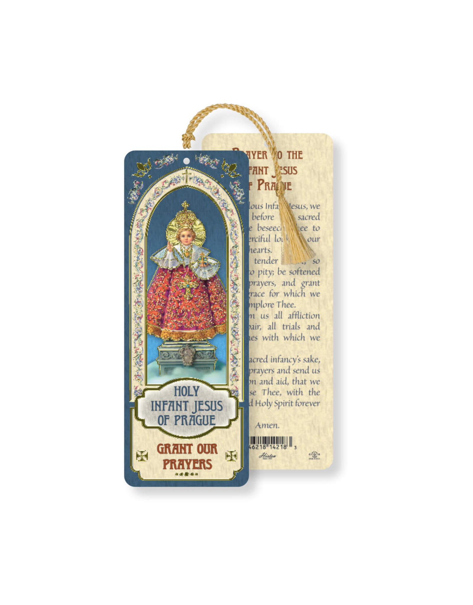 Hirten Laminated Gold Foil Bookmark - Holy Infant Jesus of Prague