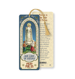 Hirten Laminated Gold Foil Bookmark - Our Lady of Fatima