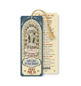 Hirten Laminated Gold Foil Bookmark - Our Lady of the Rosary