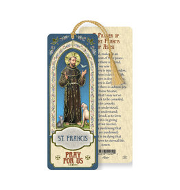 Hirten Laminated Gold Foil Bookmark - St. Francis