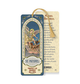 Hirten Laminated Gold Foil Bookmark - St. Michael