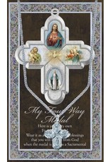 Hirten Pewter Medal with Prayer Card - Four Way Medal