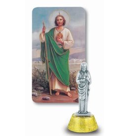 Hirten Saint Jude Auto Statue with Holy Card and Adhesive Bottom