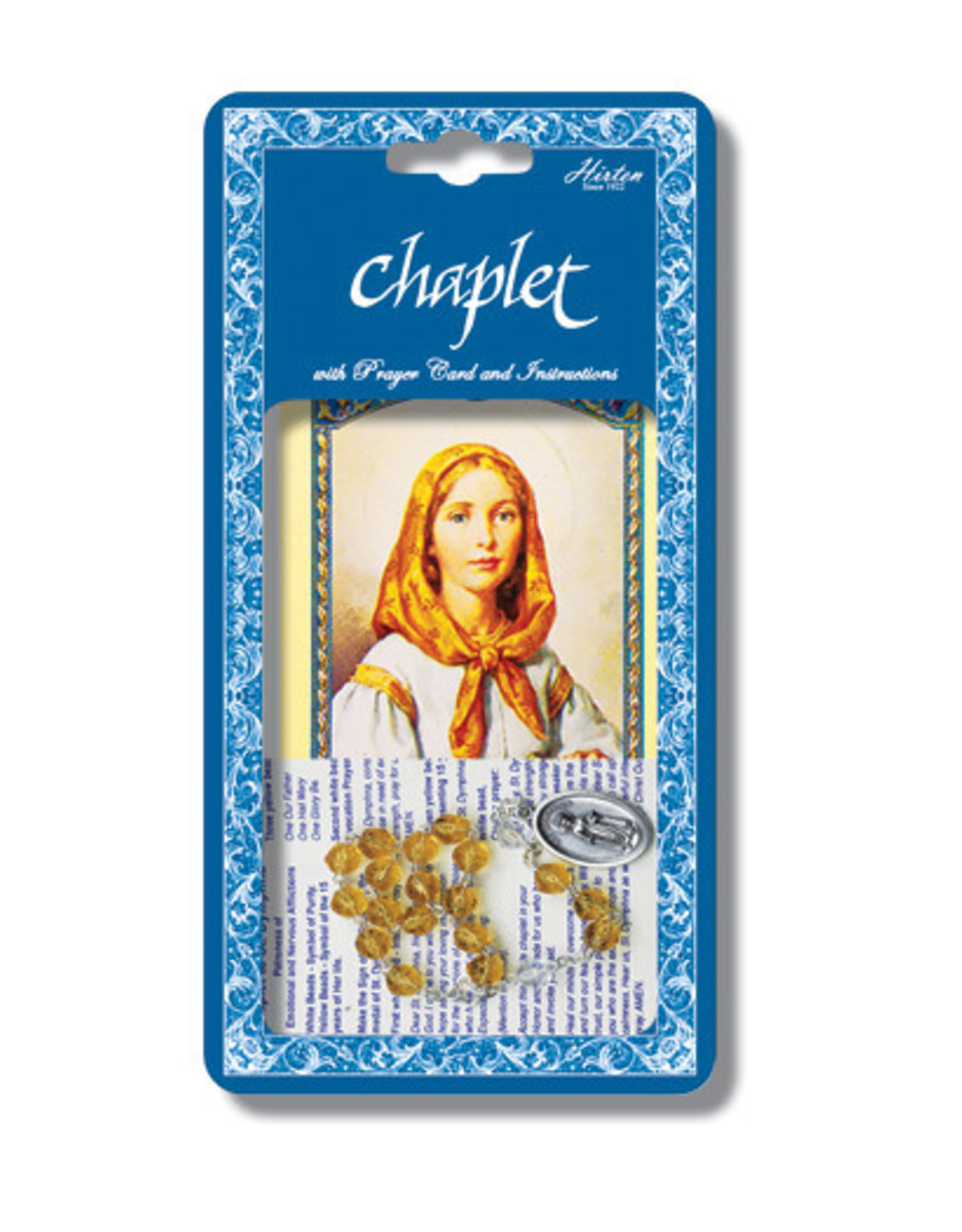 Hirten St. Dymphna Chaplet with Prayer Card and Instructions