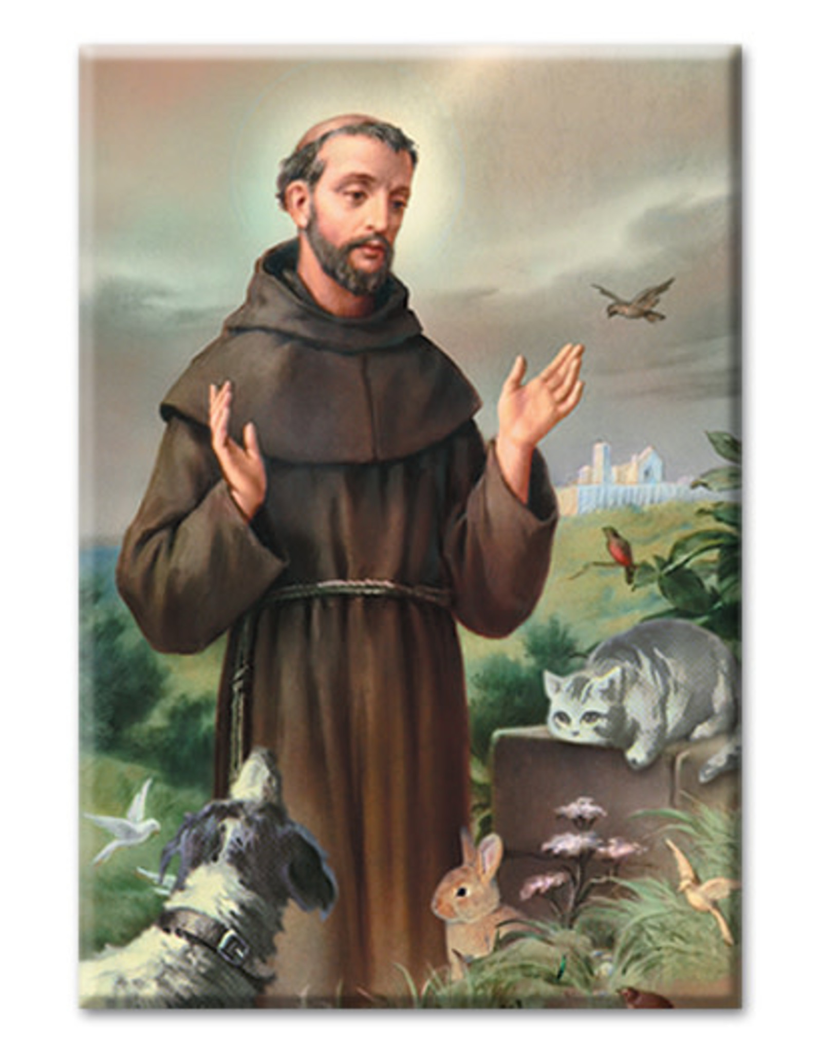Hirten St. Francis of Assisi Magnet, 2” x 3”