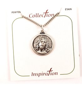 Shomali Pewter Pendant Ecce Homo, 3/4"
