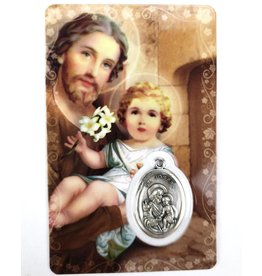 Shomali Prayer Card with medal St-Joseph