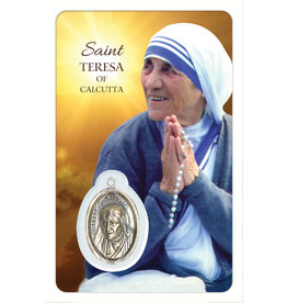 Shomali St. Teresa of Calcutta Prayer Card with Medal