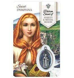 Shomali Prayer Card with Medal Healing St-Dymphna  Mental Health