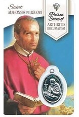 Shomali Prayer Card with Medal Healing St-Alphonsus  Arthritis